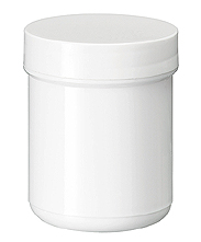 Zalfpot PLASTOBEL wit  PP 70ml met wit PP schroefdeksel