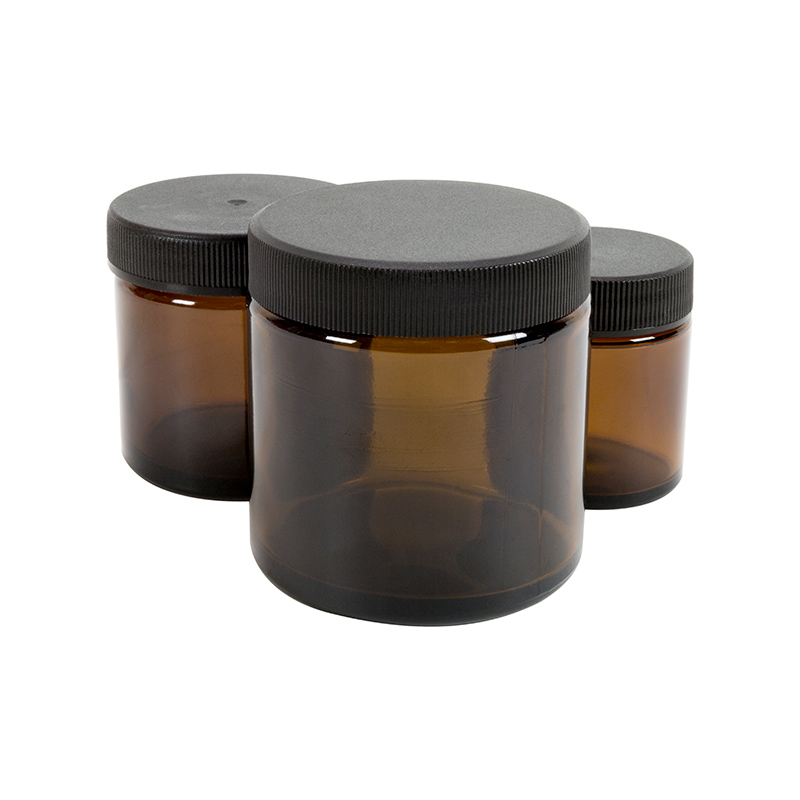 Zalfpot glas bruin gedopt 120ml