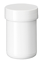 Zalfpot PLASTOBEL wit  PP 35ml met wit PP schroefdeksel