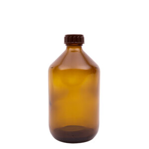 Medicijnfles bruin 500ml 28 mm gedopt