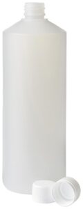 Fles HDPE naturel 1000ml met 28 mm schroefmonding, inclusief verzegelbare schroefdop.