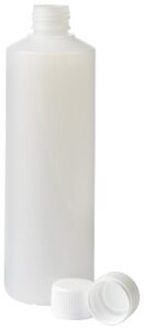 Fles HDPE naturel 500ml met 28 mm schroefmonding, inclusief verzegelbare schroefdop.