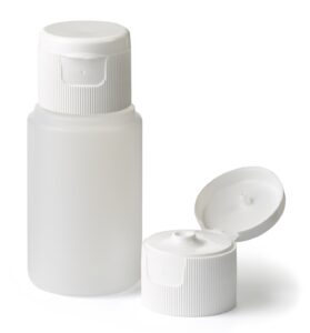 Fles HDPE naturel 60ml met 28 mm schroefmonding, inclusief spuitdop.