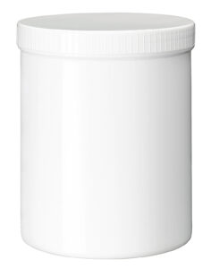 Zalfpot PLASTOBEL wit GEDOPT 2000ml PP in kartonnen doos