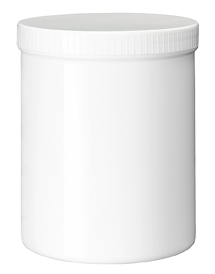 Zalfpot PLASTOBEL wit GEDOPT 2000ml PP in kartonnen doos