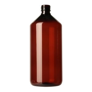 Medicijnfles PET bruin 1000ml ongedopt 28mm