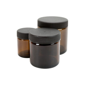 Zalfpot glas bruin gedopt 60ml