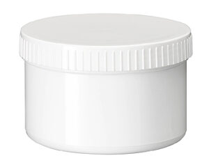 Zalfpot PLASTOBEL wit GEDOPT 350ml PP in kartonnen doos