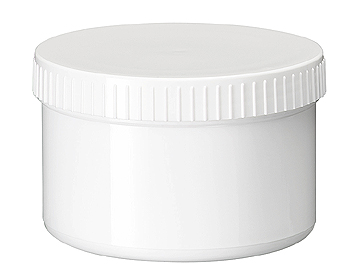 Zalfpot PLASTOBEL wit GEDOPT 350ml PP in kartonnen doos