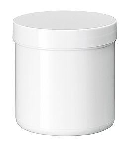 Zalfpot PLASTOBEL wit  GEDOPT  200ml PP in gesealde tray