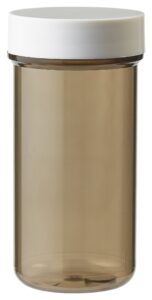 Tabletflacon PLASTOBEL bruin GEDOPT 50ml PS