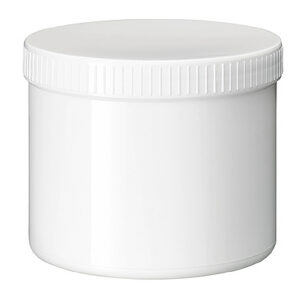 Zalfpot PLASTOBEL wit GEDOPT 750ml PP in kartonnen doos